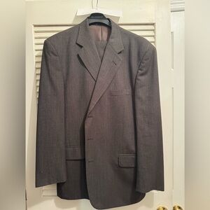 Aldo Ferrari Brown Wool Suit